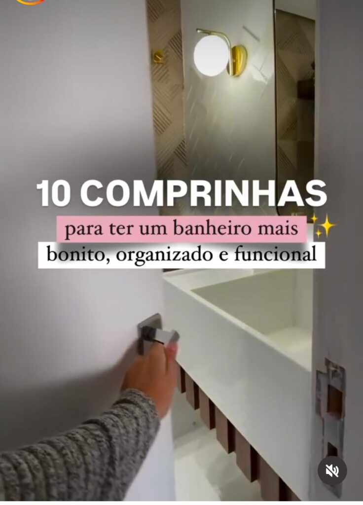 10 Comprinhas para um Banheiro Bonito, Organizado e Funcional